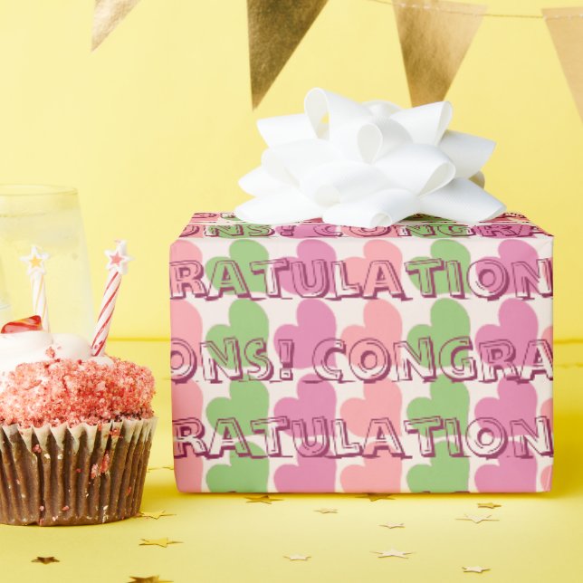 Sherbet Ice Herzlichen Glückwunsch Geschenkpapier (Geburtstagsparty)