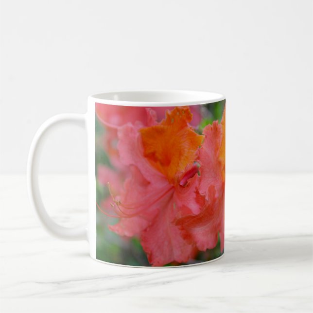 Sherbet Orange Rhododendron Blume Tasse (Links)
