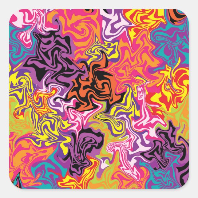 Sherbet Quadratischer Aufkleber (Vorderseite)