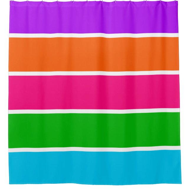 Sherbet Stripes Duschvorhang (Vorderseite)