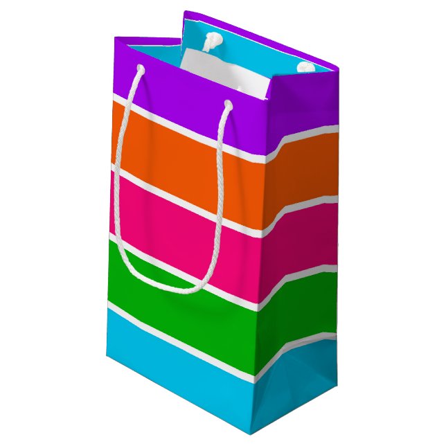 Sherbet Stripes Kleine Geschenktüte (Rückseite Schrägansicht)