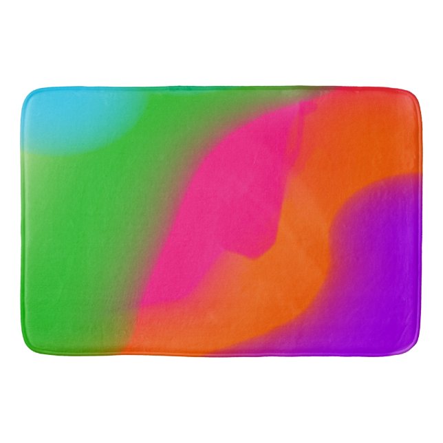 Sherbet Wasserfarben Badematte (Vorderseite)