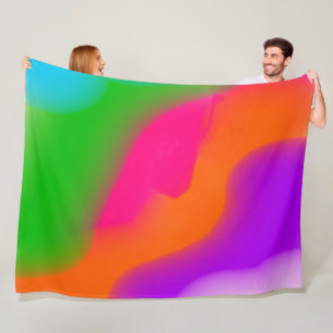 Sherbet Wasserfarben Fleece Decke