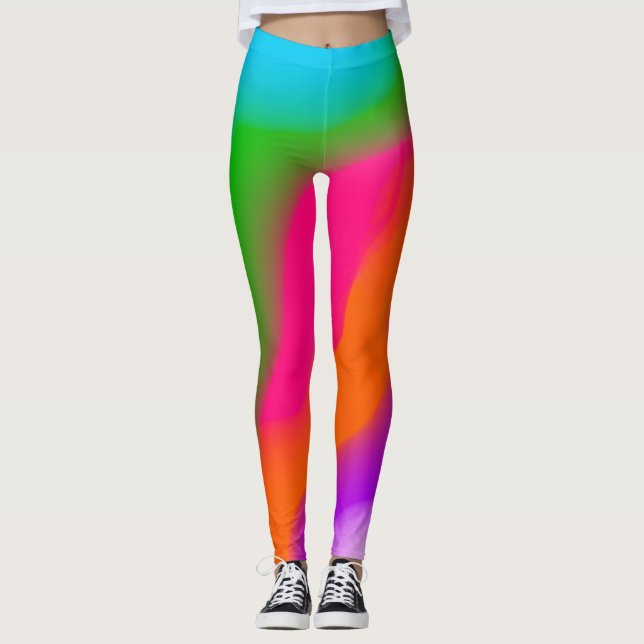 Sherbet Wasserfarben Leggings (Vorderseite)