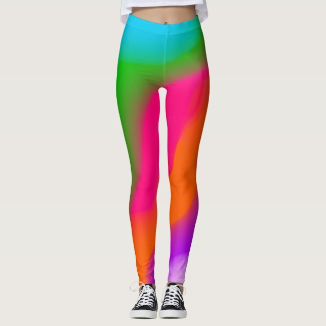 Sherbet Wasserfarben Leggings (Vorderseite)