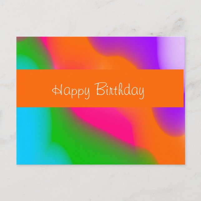 Sherbet Wasserfarben Postkarte (Vorderseite)