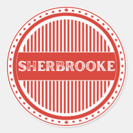 Sherbrooke City Pride Emblem – Canadian Identity Runder Aufkleber