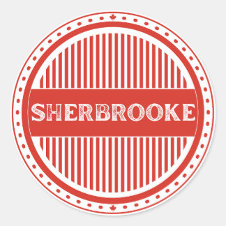 Sherbrooke City Pride Emblem – Canadian Identity Runder Aufkleber
