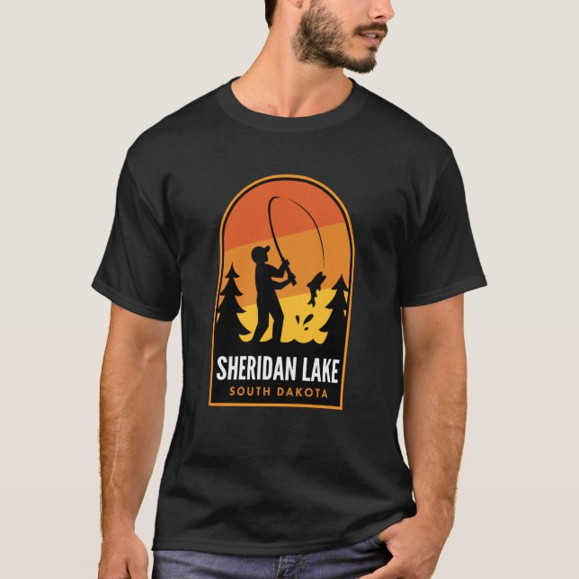 Sheridan Lake South Dakota Fishing T-Shirt (Vorderseite)