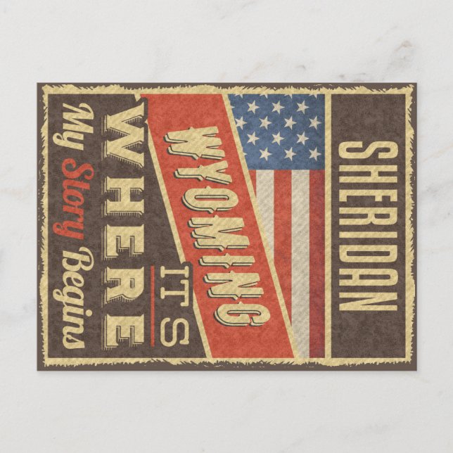 Sheridan Wyoming Postkarte (Vorderseite)