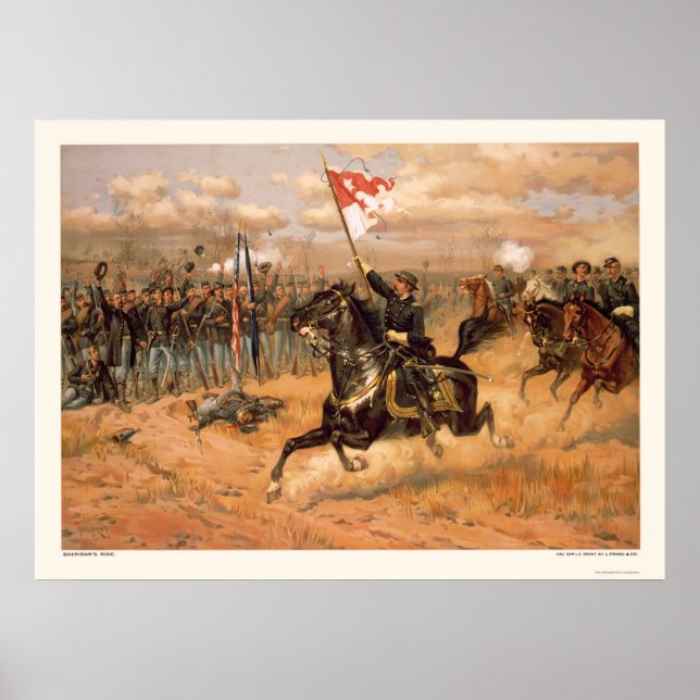 Sheridans Fahrt von L. Prang & Company 1886 Poster (Vorne)