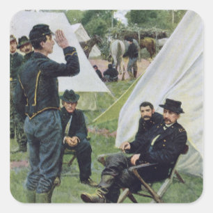 Sheridans interviewen zuerst mit Rowand Quadratischer Aufkleber