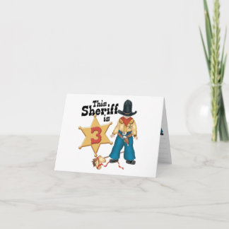 Sheriff 3. Geburtstagsfeier Einladung