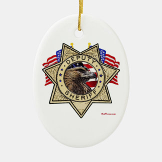Sheriff-Abgeordneter Abzeichen Keramikornament