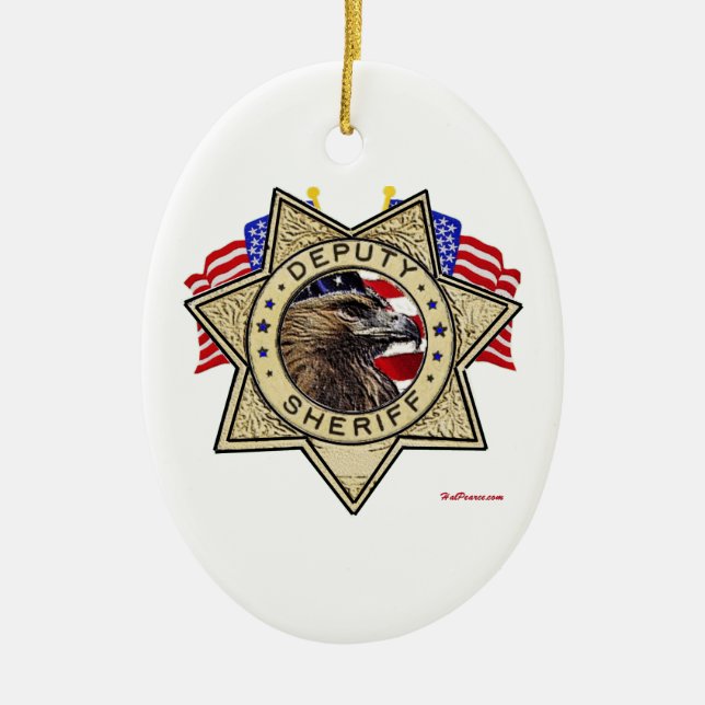 Sheriff-Abgeordneter Abzeichen Keramikornament (Vorne)