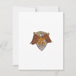 Sheriff Abzeichen American Eagle Shield Zeichnend