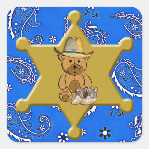 Sheriff Abzeichen Blue Bandanna Sticker