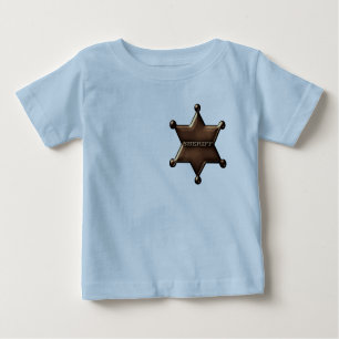 Sheriff Abzeichen Custom Baby Bodysuit Baby T-shirt