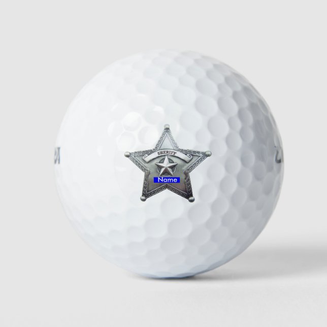 Sheriff Abzeichen Custom Golf Balls Golfball (Vorderseite)