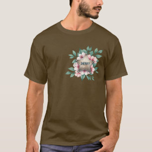 Sheriff Abzeichen Floral Pink T-Shirt