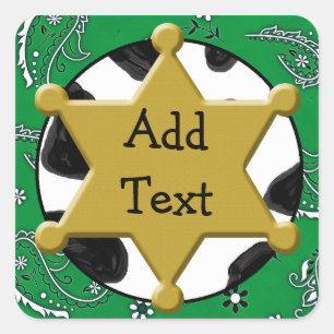 Sheriff Abzeichen Green Bandanna Sticker