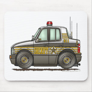 Sheriff-Auto-Streifenwagen-Gesetzesvollstreckung Mousepad