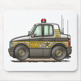 Sheriff-Auto-Streifenwagen-Mausunterlage Mousepad