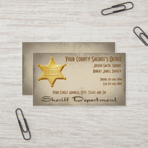 Sheriff Business Card Visitenkarte