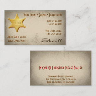 Sheriff Business Card Visitenkarte