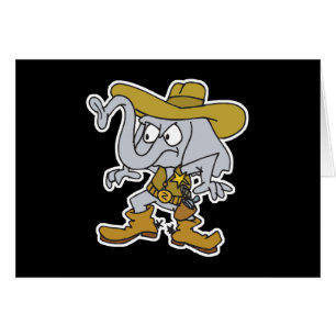 Sheriff Cowboy-Elefant
