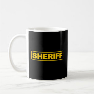 Sheriff Front Back Print Sheriff Police Kaffeetasse