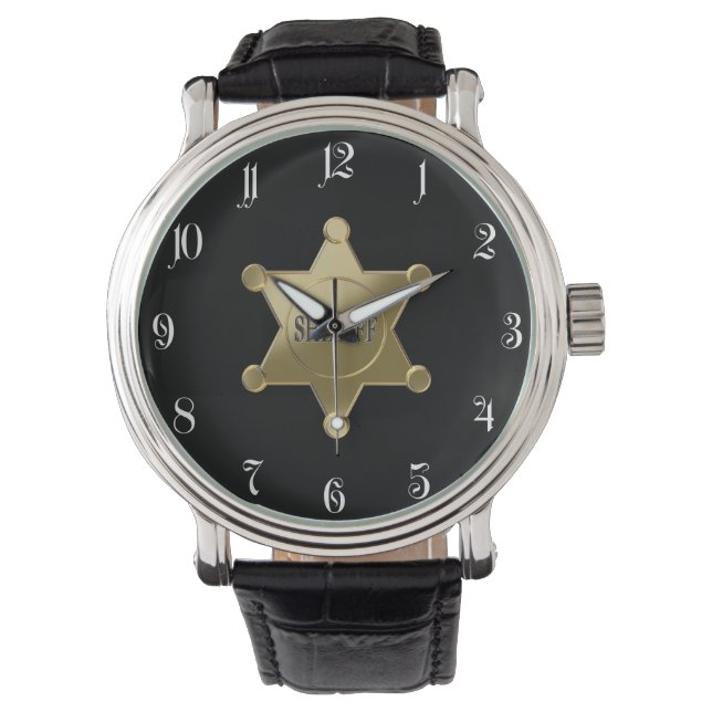 Sheriff golden star armbanduhr (Vorderseite)