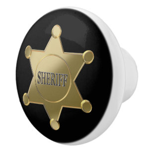 Sheriff golden star keramikknauf