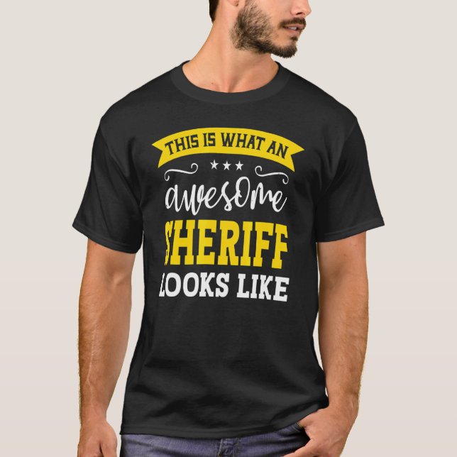 Sheriff Job Title Employee Funny Worker Profession T-Shirt (Vorderseite)