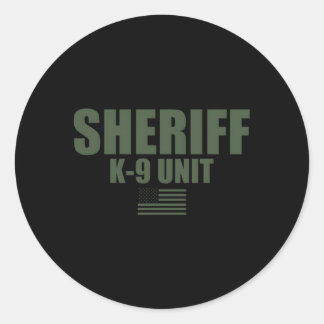 Sheriff K-9 Unit Od Green Uniform Runder Aufkleber