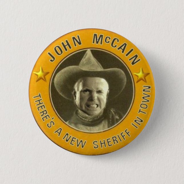 Sheriff McCain Knopf Button (Vorderseite)