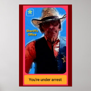 Sheriff-Plakat, Polizei-Misc, Polizei-Kunstplakat Poster