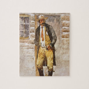 Sheriff Portrait von Seltzer, Vintag West Cowboy Puzzle