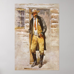 Sheriff-Porträt durch Seltzer, Vintager Westcowboy Poster