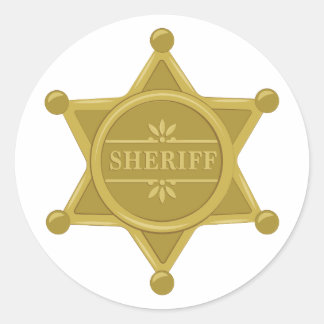 Sheriff Runder Aufkleber