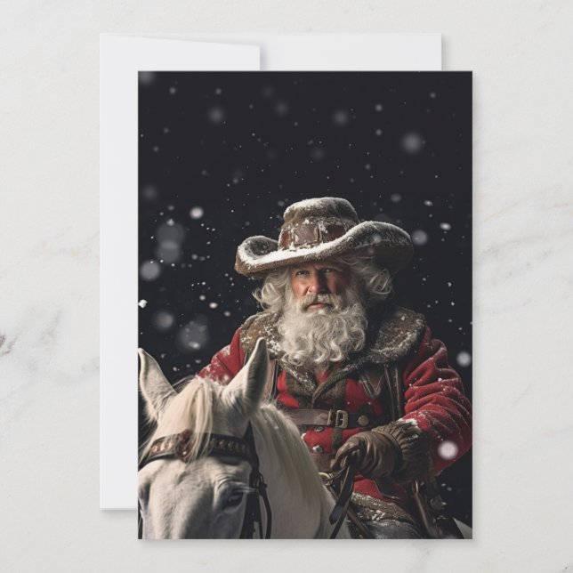 Sheriff Santa Claus Feiertagskarte (Vorderseite)