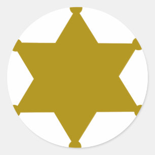 Sheriff star runder aufkleber