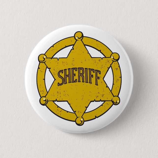 Sheriff-Stern-Abzeichen Button (Vorderseite)
