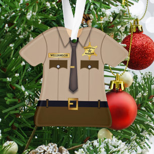 Sheriff-Uniform in Khaki Ornament