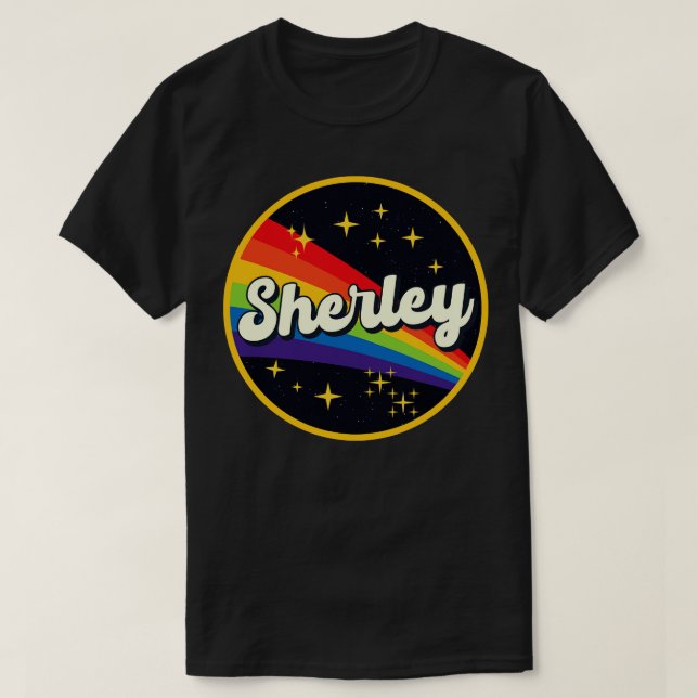 Sherley Rainbow in Space Vintag Style T-Shirt (Design vorne)