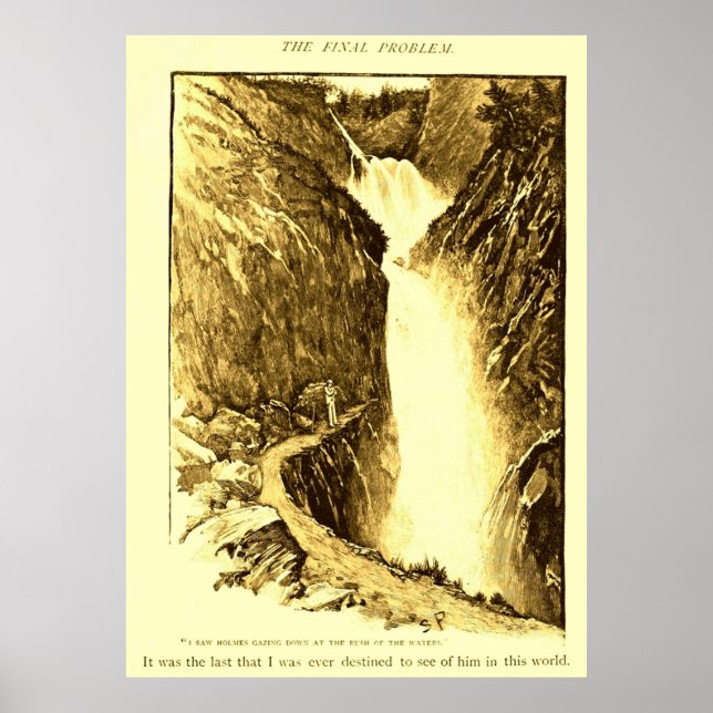 Sherlock Holmes Reichenbach Wasserfall Schlussprob Poster (Vorne)