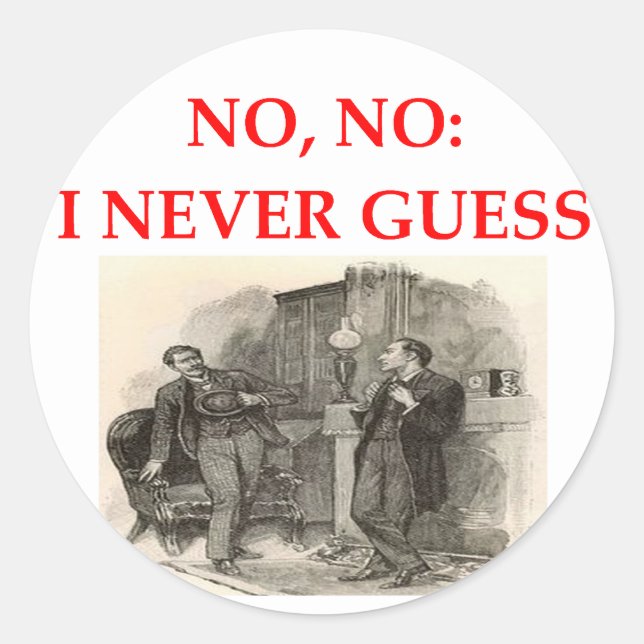 Sherlock Holmes Runder Aufkleber (Vorderseite)