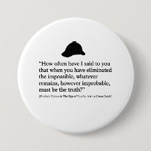 Sherlock Holmes Zitat-Button
