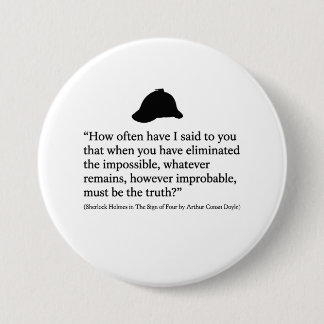 Sherlock Holmes Zitat-Button Button
