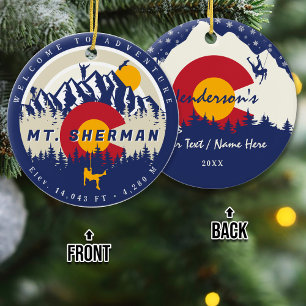 Sherman Colorado 14ers Fourteener Klettern Keramik Ornament